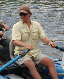 Britt Stoudenmire, lead guide for New River Smallmouth Adventures.