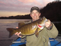Britt with a New River winter trophy.