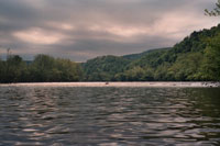 Calm  before the storm on the New River.