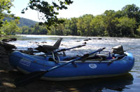 New River fishing raft