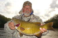 Tommy with a big New River smallie.