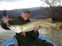 Lewis with New River muskie